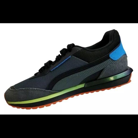 Puma Other - Puma City Rider Ls Shoes Mens Size 11.5 Dark Slate Ocean Dive 385662-01